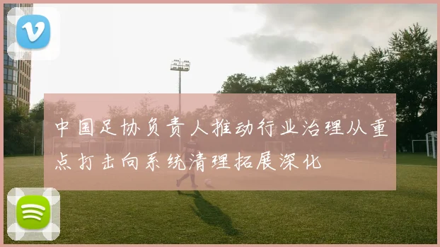 中国足协负责人推动行业治理从重点打击向系统清理拓展深化